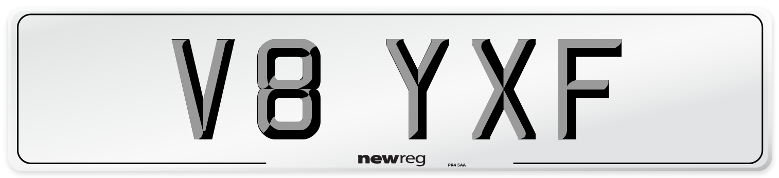 V8 YXF Number Plate from New Reg